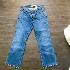 Cropped flare jeans